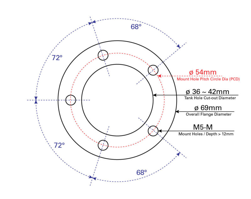 WEMA SENDER FUEL/WTR SAE 5 HL FLA MNT 240-30 OHMS 1000MM - Image 3