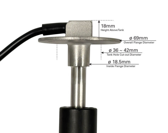 SENDER FUEL/WTR SAE 5 HL FLA MNT 240-30 OHMS 200MM - Image 4