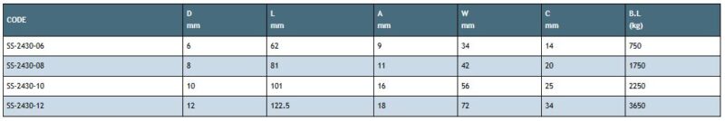 ASYMMETRIC SPRING HOOK 8MM SS 316 - Image 3