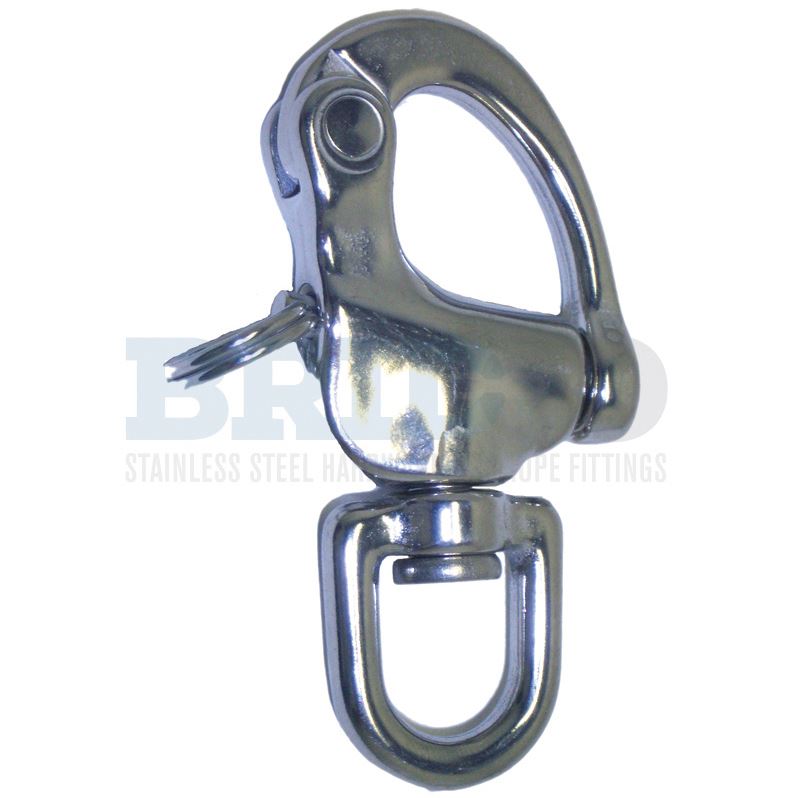 SWIVEL EYE SNAP SHACKLE 125MM SS 316