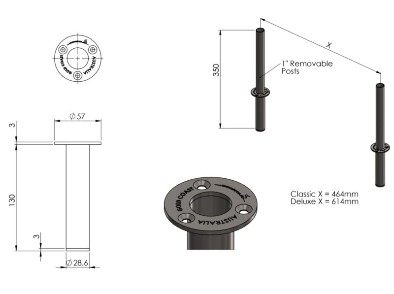 FLUSH DECK MOUNTS (SET OF TWO) - Image 3