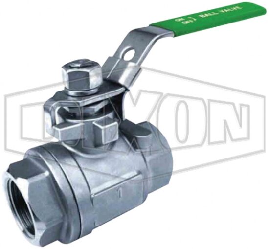 10MM 2 PIECE F/B SS BALL VALVE LEVER OPERATED