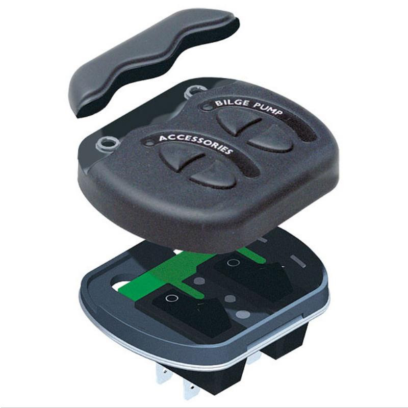 BEP CONTOUR GEN2 2 SWITCH NO FUSE CHARCOAL