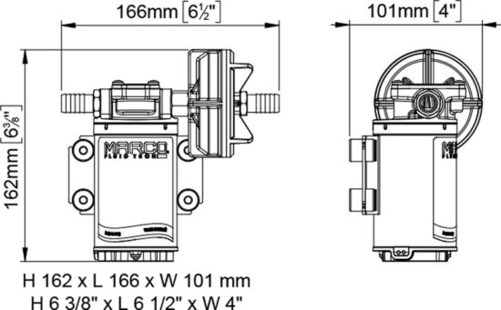 MARCO UP3 12V GEAR PUMP 15L/M - Image 2