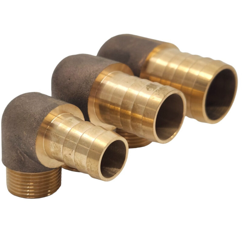 BRONZE ELBOW 2" X 2" HOSE TAIL