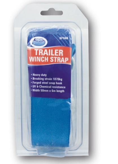 6.00M X 50MM WINCH STRAP - BLISTER