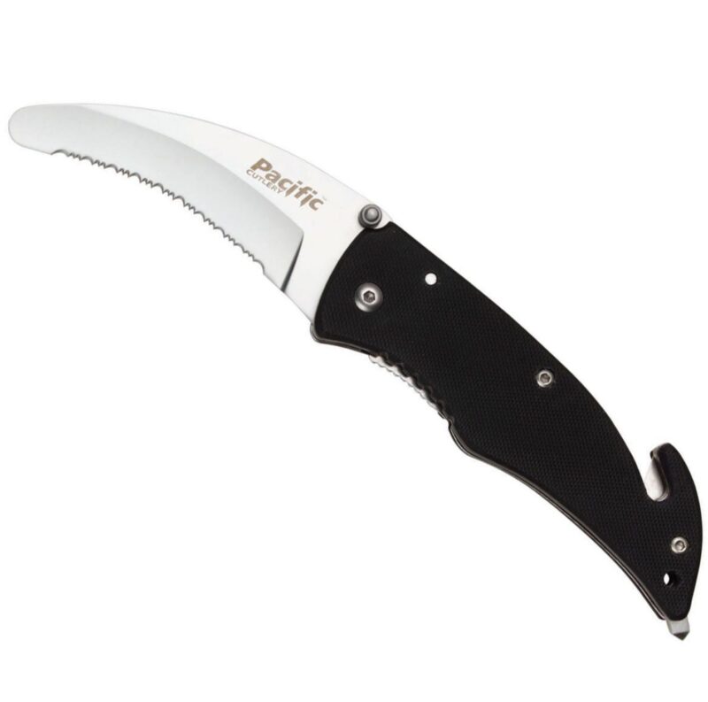 RESCUE KNIFE BLACK SERRATED