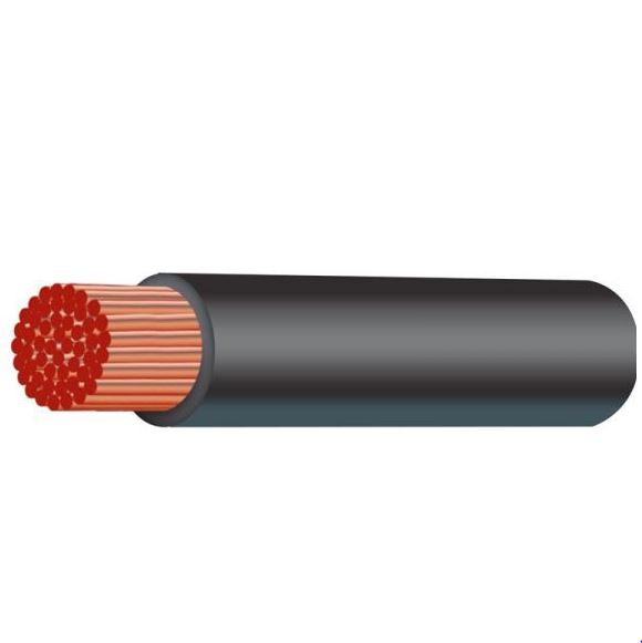 BLACK BATTERY CABLE 95MM TINNED PER MTR